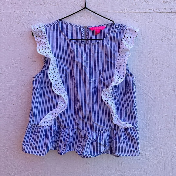 Lilly Pulitzer Ellis Peplum Top - Picture 1 of 3